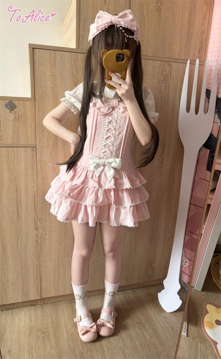 画像40: 【ToAlice】C8637お人形さんティアードサロペットスカート (40)
