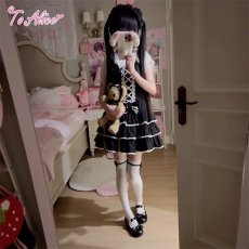 画像19: 【ToAlice】C8637お人形さんティアードサロペットスカート (19)