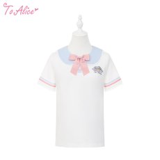 画像1: 【ToAlice】C8645くま×サメちゃん半袖トップス (1)