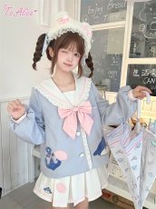 画像5: 【送料無料】C8650サメちゃん刺繡プリーツスカート《予約受付》 (5)