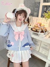 画像8: 【送料無料】C8650サメちゃん刺繡プリーツスカート《予約受付》 (8)