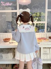 画像10: 【送料無料】C8650サメちゃん刺繡プリーツスカート《予約受付》 (10)