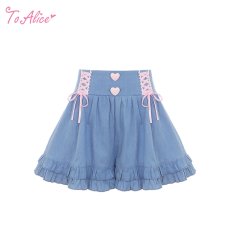 画像1: 【ToAlice】C8654サイドレースアップフレアパンツ (1)