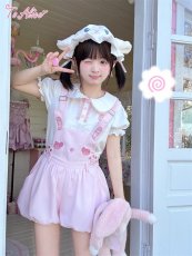 画像12: 【ToAlice】C8657ラブリーラビットサロペットパンツ【本店・通販限定】 (12)