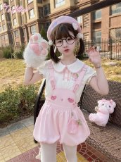 画像6: 【ToAlice】C8657ラブリーラビットサロペットパンツ【本店・通販限定】 (6)