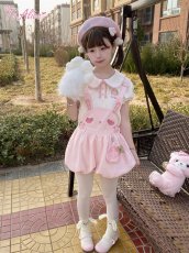 画像5: 【ToAlice】C8657ラブリーラビットサロペットパンツ【本店・通販限定】 (5)