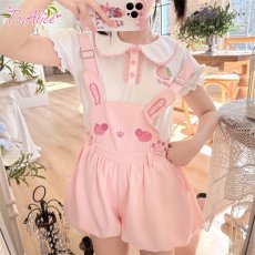 画像8: 【ToAlice】C8657ラブリーラビットサロペットパンツ【本店・通販限定】 (8)