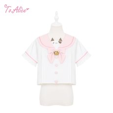 画像1: 【ToAlice】 C8676ねこちゃんセーラートップス (1)