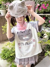 画像5: 【送料無料】C8678ネコちゃんビッグシルエットTシャツ《予約限定》 (5)