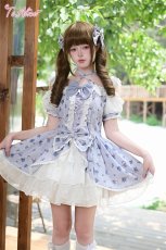 画像4: 【送料無料】S3481紫陽花兎総柄リボンクリップセット《予約受付》【計5000円以上】  (4)