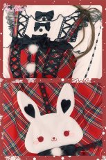 画像7: 【送料無料】L1698 うさぎ×チェックジャンパースカート《予約受付》 (7)