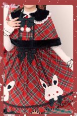 画像9: 【送料無料】L1698 うさぎ×チェックジャンパースカート《予約受付》 (9)