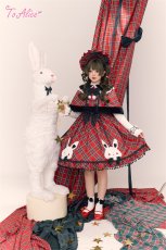 画像12: 【送料無料】L1698 うさぎ×チェックジャンパースカート《予約受付》 (12)