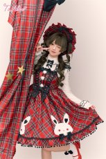 画像11: 【送料無料】L1698 うさぎ×チェックジャンパースカート《予約受付》 (11)