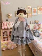 画像18: 【To Alice】C8693 ネコちゃん3段フレアスカート (18)