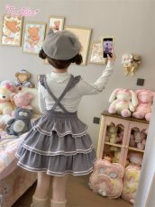 画像16: 【To Alice】C8693 ネコちゃん3段フレアスカート (16)