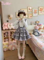 画像14: 【To Alice】C8693 ネコちゃん3段フレアスカート (14)