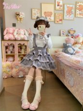 画像15: 【To Alice】C8693 ネコちゃん3段フレアスカート (15)