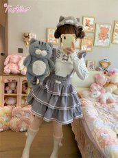 画像10: 【To Alice】C8693 ネコちゃん3段フレアスカート (10)