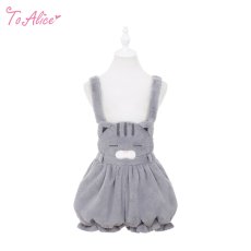 画像1: 【To Alice】C8695 オリジナルネコちゃんもこもこサロペットパンツ【本店・通販限定】 (1)