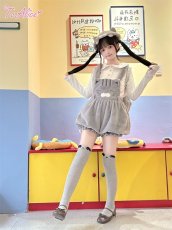 画像8: 【To Alice】C8695 オリジナルネコちゃんもこもこサロペットパンツ【本店・通販限定】 (8)