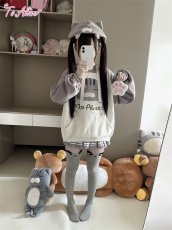 画像12: 【送料無料】C8711オリジナルネコちゃん裏起毛パーカー《予約限定》 (12)