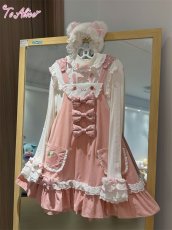 画像4: 【To Alice】C8712 いちごラビットサロペットスカート (4)