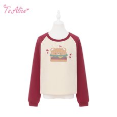 画像1: 【To Alice】C8714 Bear's Hamburger Shopトレーナー (1)
