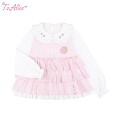 画像1: 【送料無料】C8727ストロベリーフリルトップス《予約受付》 (1)