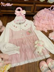 画像2: 【送料無料】C8727ストロベリーフリルトップス《予約受付》 (2)