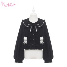 画像1: 【ToAlice】C8740 レースアップハートポケットコート (1)