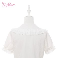 画像2: 【送料無料】C8750 たっぷりフリル襟の半袖ブラウス《予約限定》【計5000円以上】 (2)