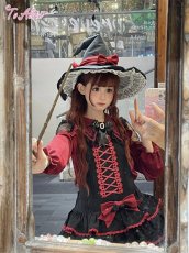 画像13: 【ToAlice】C8762 小悪魔ティアードサロペットスカート (13)