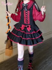 画像26: 【ToAlice】C8762 小悪魔ティアードサロペットスカート (26)