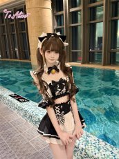 画像16: 【送料無料】C8805 黒猫メイドオフショルビキニ《予約限定》 (16)