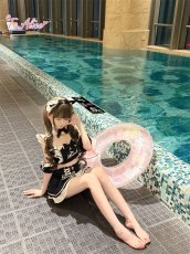 画像18: 【送料無料】C8805 黒猫メイドオフショルビキニ《予約限定》 (18)