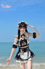 画像28: 【送料無料】C8805 黒猫メイドオフショルビキニ《予約限定》 (28)