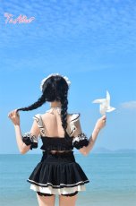 画像32: 【送料無料】C8805 黒猫メイドオフショルビキニ《予約限定》 (32)