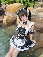 画像10: 【送料無料】C8805 黒猫メイドオフショルビキニ《予約限定》 (10)