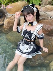 画像11: 【送料無料】C8805 黒猫メイドオフショルビキニ《予約限定》 (11)