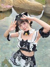 画像12: 【送料無料】C8805 黒猫メイドオフショルビキニ《予約限定》 (12)