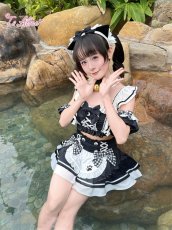 画像13: 【送料無料】C8805 黒猫メイドオフショルビキニ《予約限定》 (13)