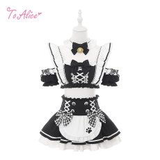 画像2: 【送料無料】C8805 黒猫メイドオフショルビキニ《予約限定》 (2)