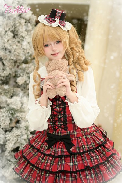 ToAlice】C8816 お人形さんティアードサロペットスカート - To Alice