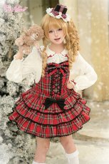 画像4: 【送料無料】C8816 お人形さんティアードサロペットスカート《予約受付》 (4)