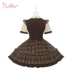 画像2: 【ToAlice】C8831カプチーノキャットメイド風ワンピース (2)