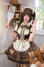 画像4: 【送料無料】C8831 カプチーノキャットメイド風ワンピース《予約受付》 (4)