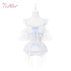 画像1: 【送料無料】C8836 ふんわりくらげリボンビキニ《予約受付》 (1)