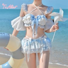 画像6: 【送料無料】C8836 ふんわりくらげリボンビキニ《予約受付》 (6)