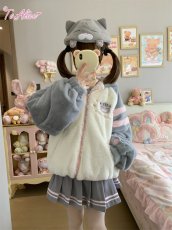 画像11: 【送料無料】C8848オリジナルネコちゃんもこもこアウター《予約受付》 (11)